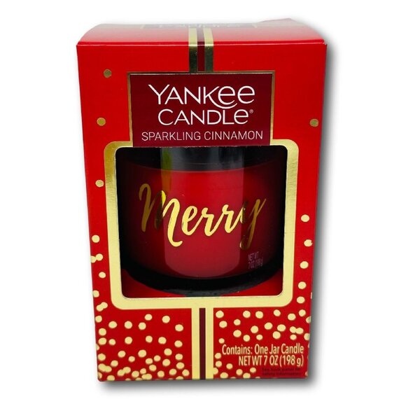 Yankee Candle Merry Sparkling Cinnamon Tumbler Candle Limited Holiday Edition - Picture 1 of 5